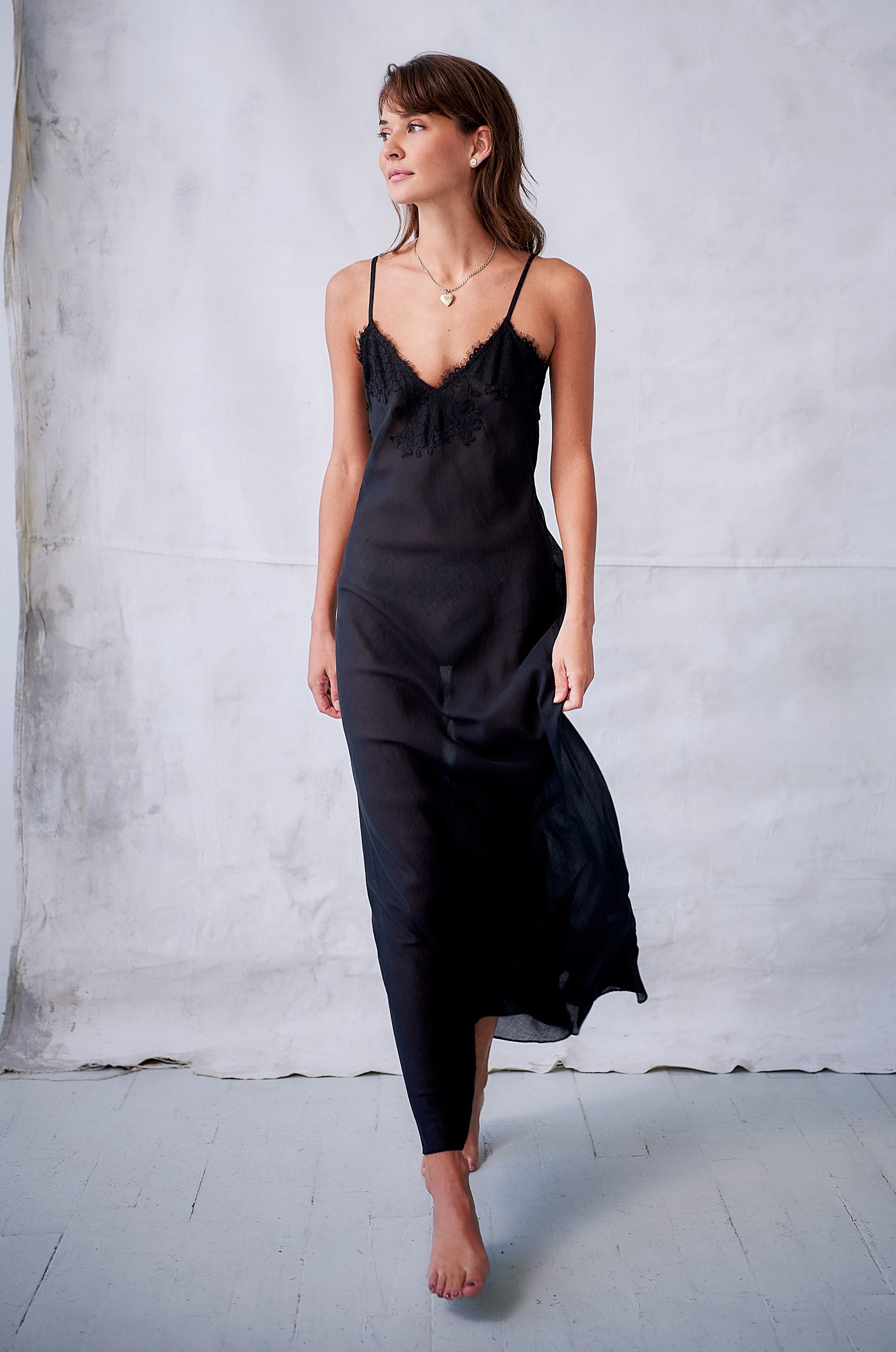 Serafina Cotton/Silk Long Gown Salua Lingerie