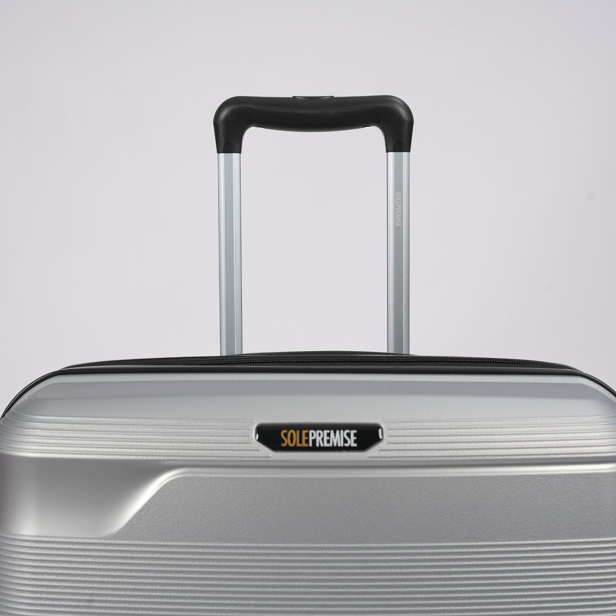 20-inch Silver Carry-On Hardcase Roller Luggage with 360° Wheels Sole Premise