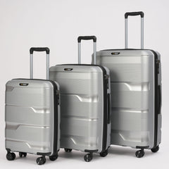 Silver Hardcase Roller Luggage Set (28', 24' and 20') Sole Premise