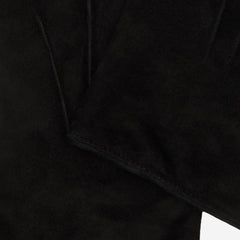 Silvia (black) - Italian suede leather gloves with luxurious cashmere lining
