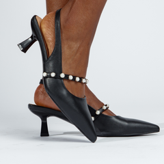Sophia Slingback Pumps Black Vaila Shoes