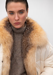 Macaire Genuine Silver Fox Fur Down Fill Coat Alaska® Outerwear Company