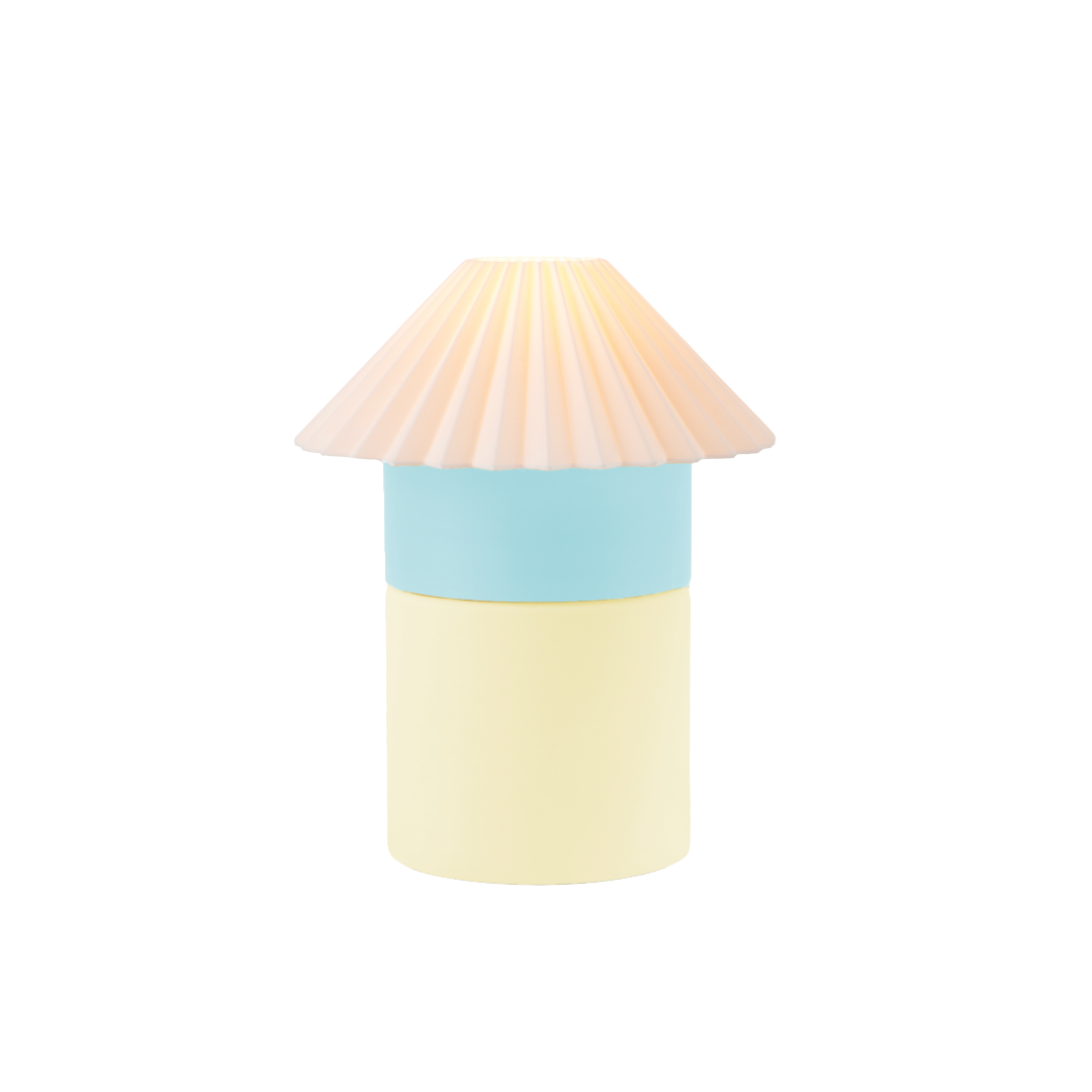 Lamp with a pastel design on a white background