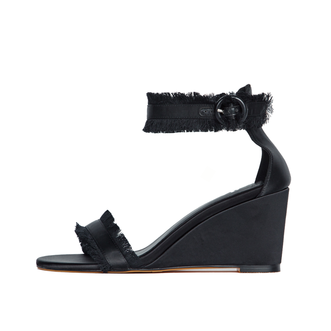 Angela Wedges Black Vaila Shoes