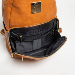 Brown Leather Carrier Backpack Sole Premise