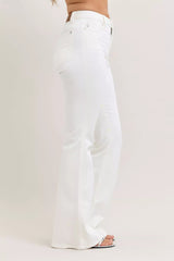 White jeans on a white background
