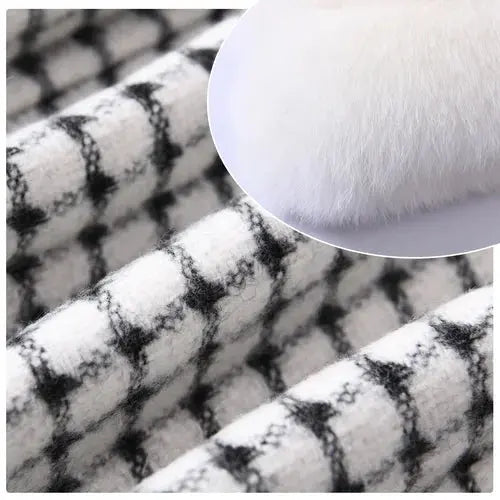 Women's cashmere coat with natural fox fur collar Family Shopolf