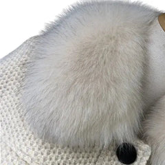 Women's Wool Jacket with Natural Fur Collar | Elegant & Warm