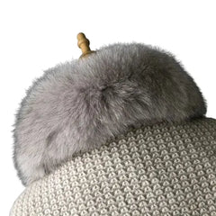 Women's Wool Jacket with Natural Fur Collar | Elegant & Warm