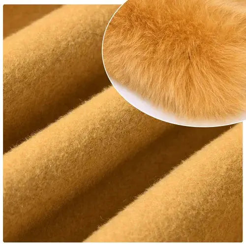 Women's cashmere coat with natural fox fur collar Family Shopolf