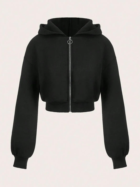Zip-Up Cropped Hoodie | Brooklyn - BYMANYC ® New York