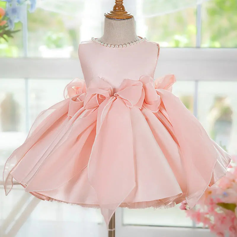 Girlish Dress With Bows Family Shopolf