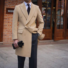 Wool Coat British Slim Fit Family Shopolf