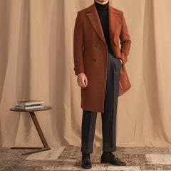 Wool Double-Breasted Overcoat Family Shopolf