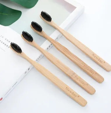 Natural Pure Bamboo Toothbrush Family Shopolf