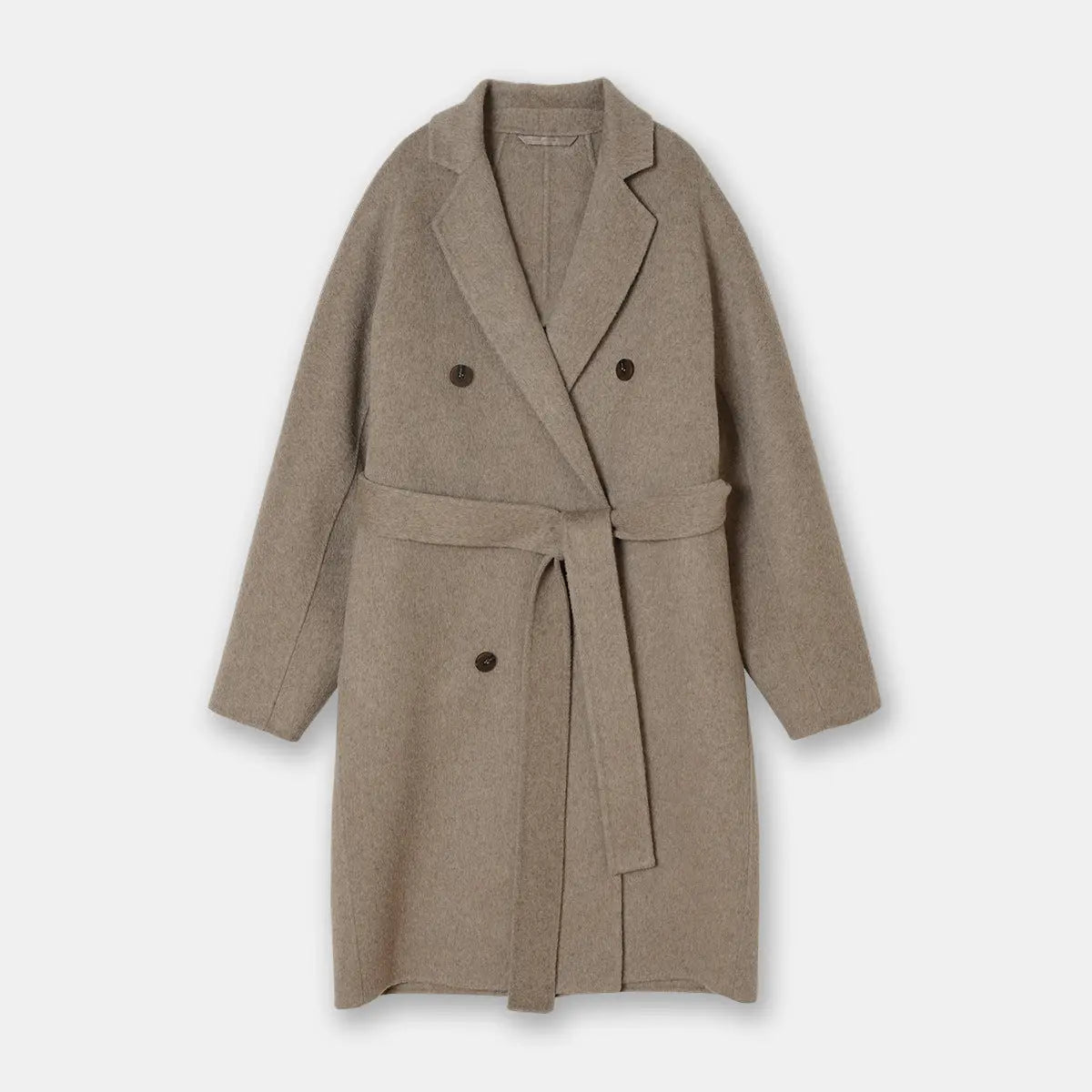 Women's Wool-Blend Belted Cotton Coat Family Shopolf