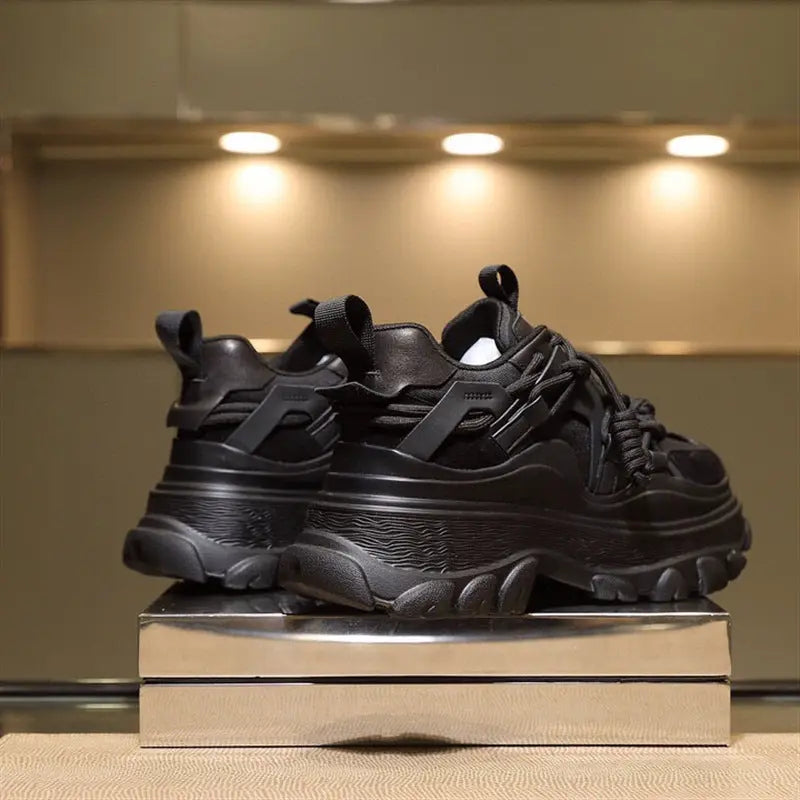 Women's Leather Platform Sneakers Family Shopolf