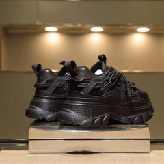 Women's Leather Platform Sneakers Family Shopolf