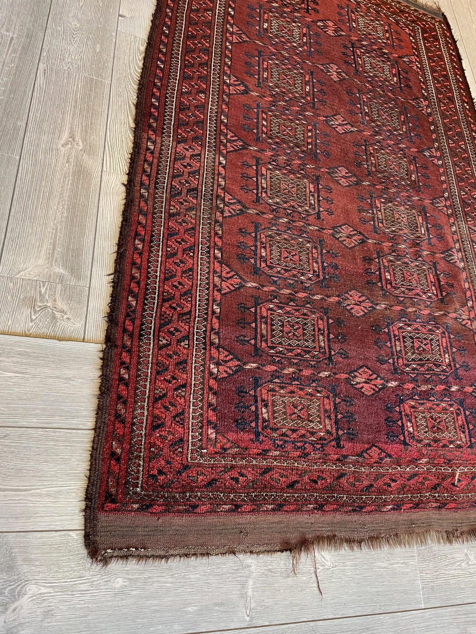 Antique 1880’s Baluch Rug 4x7 Ft Rugistan