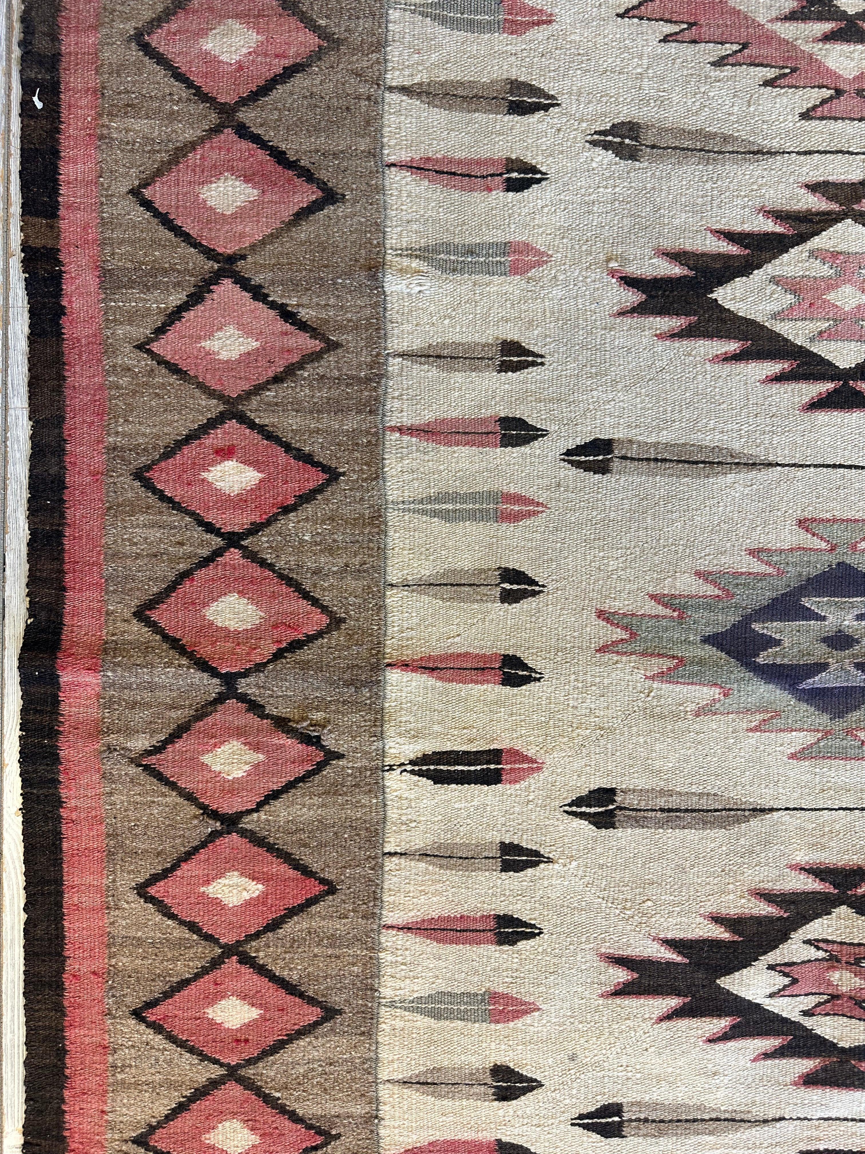 Antique 1880’s Navajo Rug 4’ x 5’ Rugistan