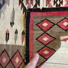 Antique 1880’s Navajo Rug 4’ x 5’ Rugistan