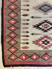 Antique 1880’s Navajo Rug 4’ x 5’ Rugistan