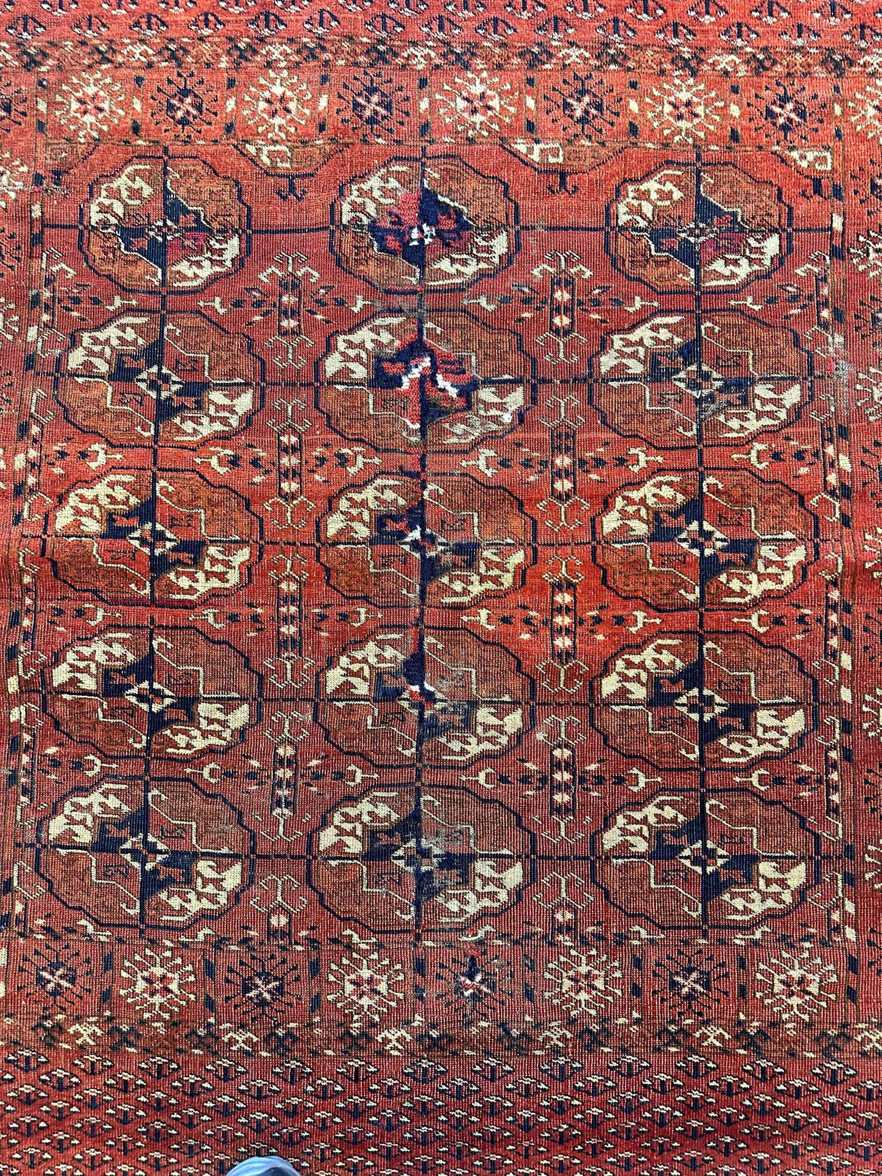 Antique 1880’s Tribal Turkoman Tekke Wedding Rug 3’4” x 4’1” Rugistan