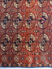 Antique 1880’s Tribal Turkoman Tekke Wedding Rug 3’4” x 4’1” Rugistan