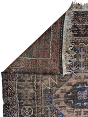 Antique 1880s Primitive Tribal Baluch Wool Rug 3’x6’4” Rugistan