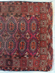 Antique 1910’s Tribal Turkoman Rug 3’ x 4’1” Rugistan
