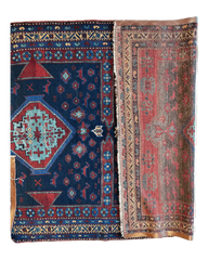 Antique 19th Century Handwoven Kazak Tribal Rug 5’ x 8’ Rugistan