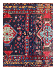 Antique 19th Century Handwoven Kazak Tribal Rug 5’ x 8’ Rugistan