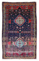 Antique 19th Century Handwoven Kazak Tribal Rug 5’ x 8’ Rugistan