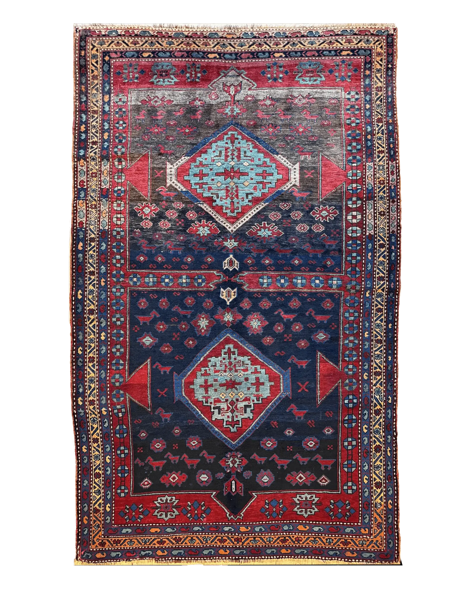 Antique 19th Century Handwoven Kazak Tribal Rug 5’ x 8’ Rugistan