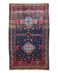 Antique 19th Century Handwoven Kazak Tribal Rug 5’ x 8’ Rugistan