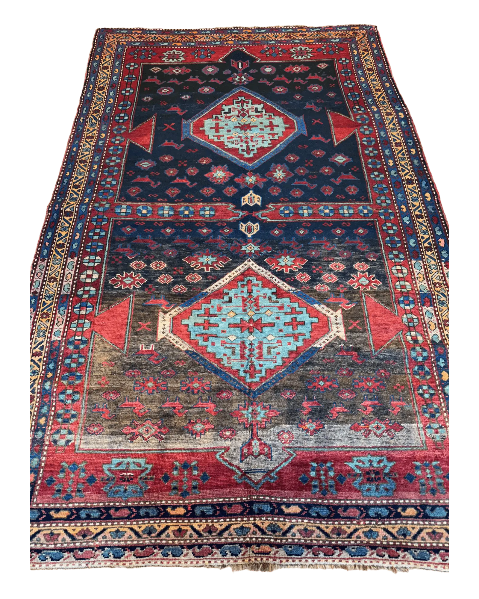 Antique 19th Century Handwoven Kazak Tribal Rug 5’ x 8’ Rugistan