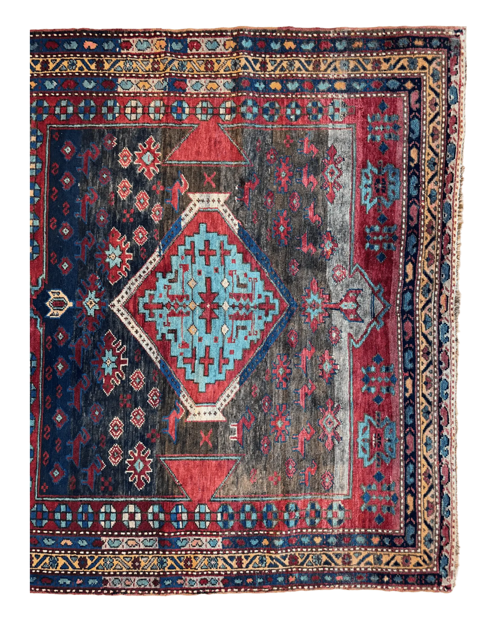 Antique 19th Century Handwoven Kazak Tribal Rug 5’ x 8’ Rugistan