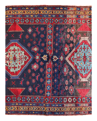 Antique 19th Century Handwoven Kazak Tribal Rug 5’ x 8’ Rugistan