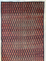 Antique All Over Paisley Kurdish Afshar Fragment Runner 3’3” x 7’7” Rugistan