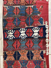 19th C Antique One Of A Kind Anatolian Rug Fragment Collector Special, Turkish rugs Rugistan