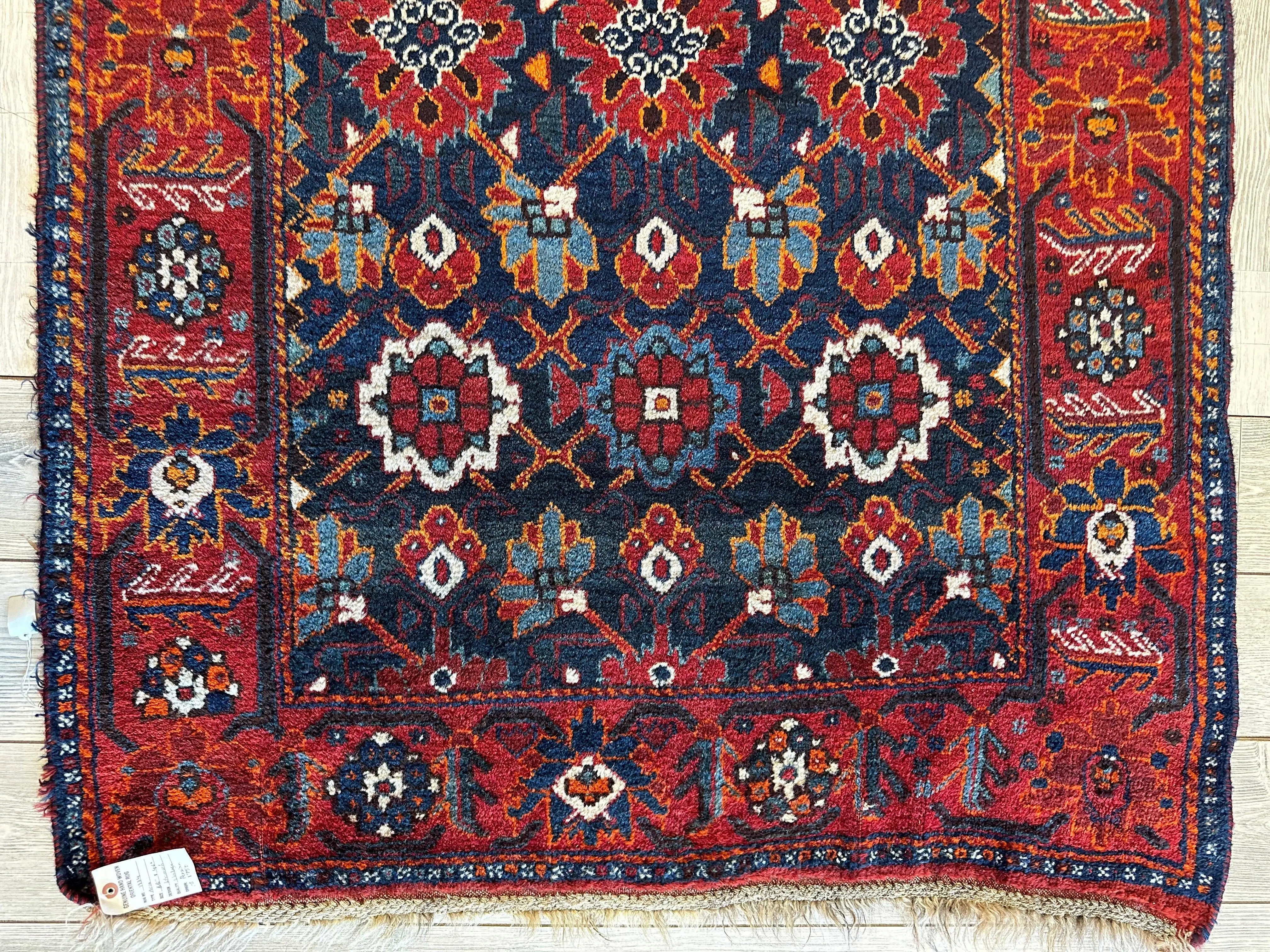 Antique Attractive Persian Khamseh Rug Early 20th Century 46” x 66” Rugistan