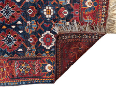 Antique Attractive Persian Khamseh Rug Early 20th Century 46” x 66” Rugistan