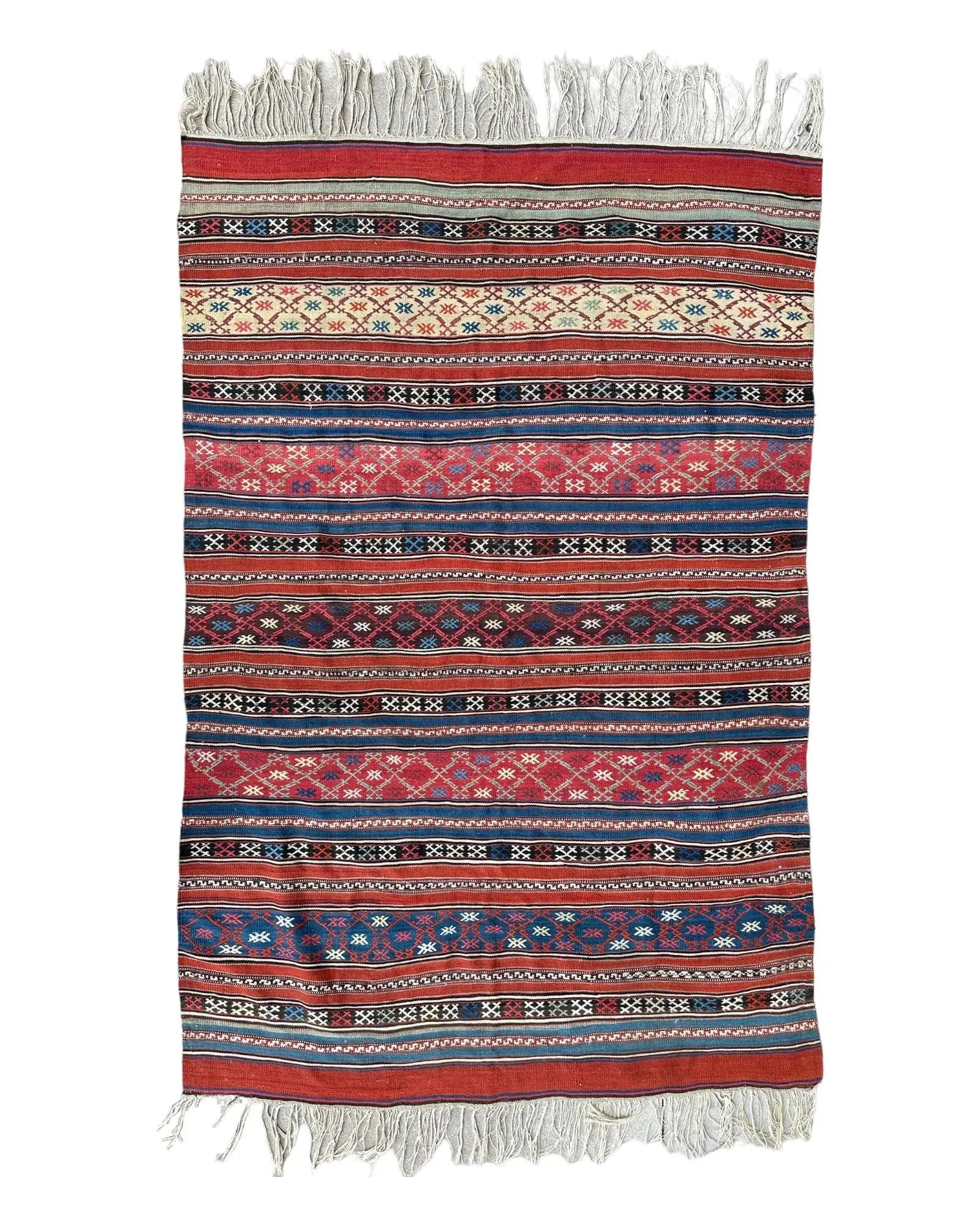 Antique Caucasian Shahsavan Soumak Rug 4’9” x 7’4” Rugistan