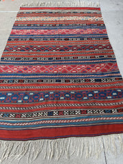 Antique Caucasian Shahsavan Soumak Rug 4’9” x 7’4” Rugistan