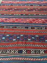 Antique Caucasian Shahsavan Soumak Rug 4’9” x 7’4” Rugistan