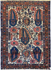 Antique Persian Malayar Circa 1900 4’10 x 6’7” Rugistan