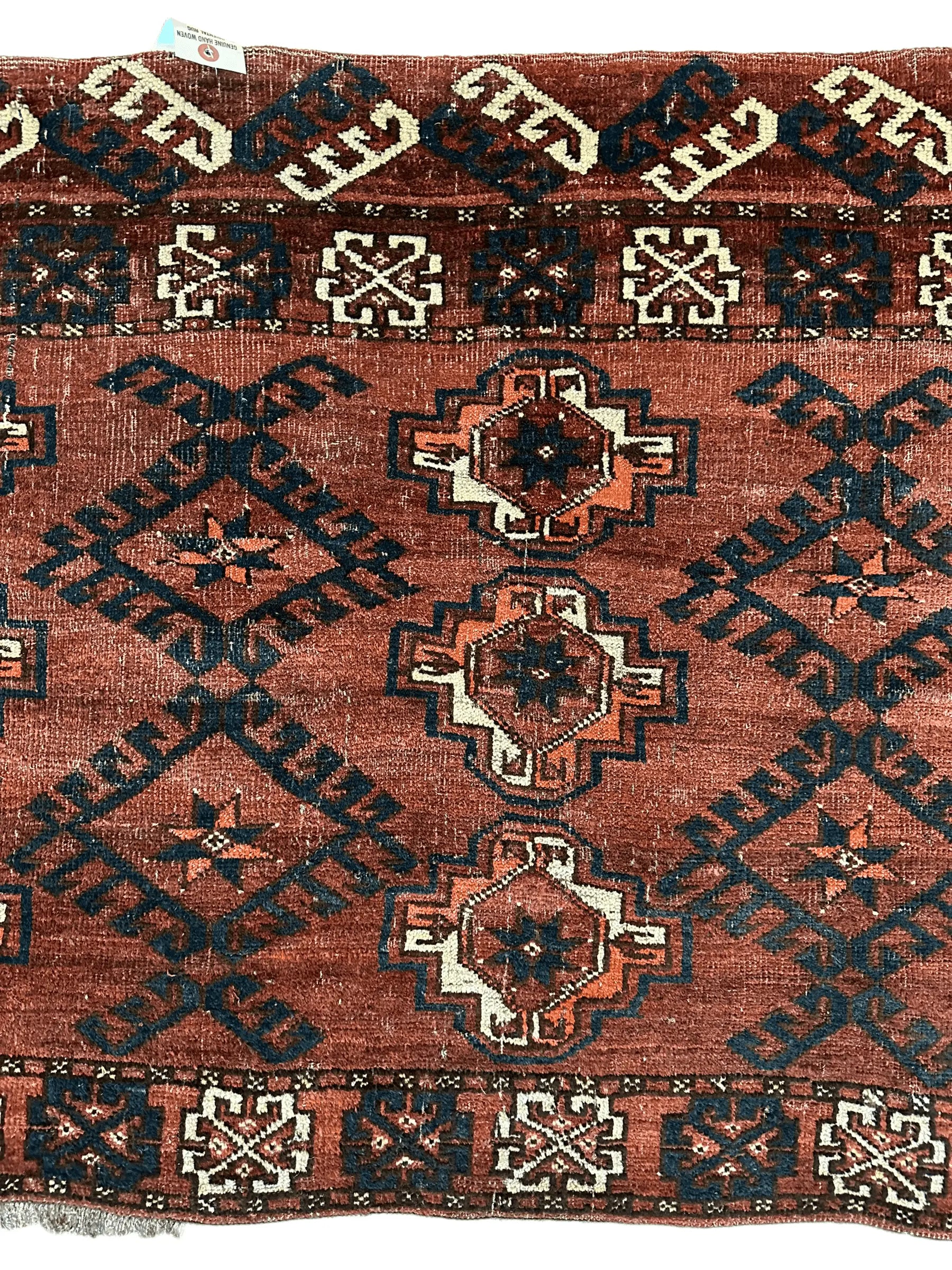 Antique Kizil Ayak Turkoman Chuval, Juval Rug 60"×34” Rugistan