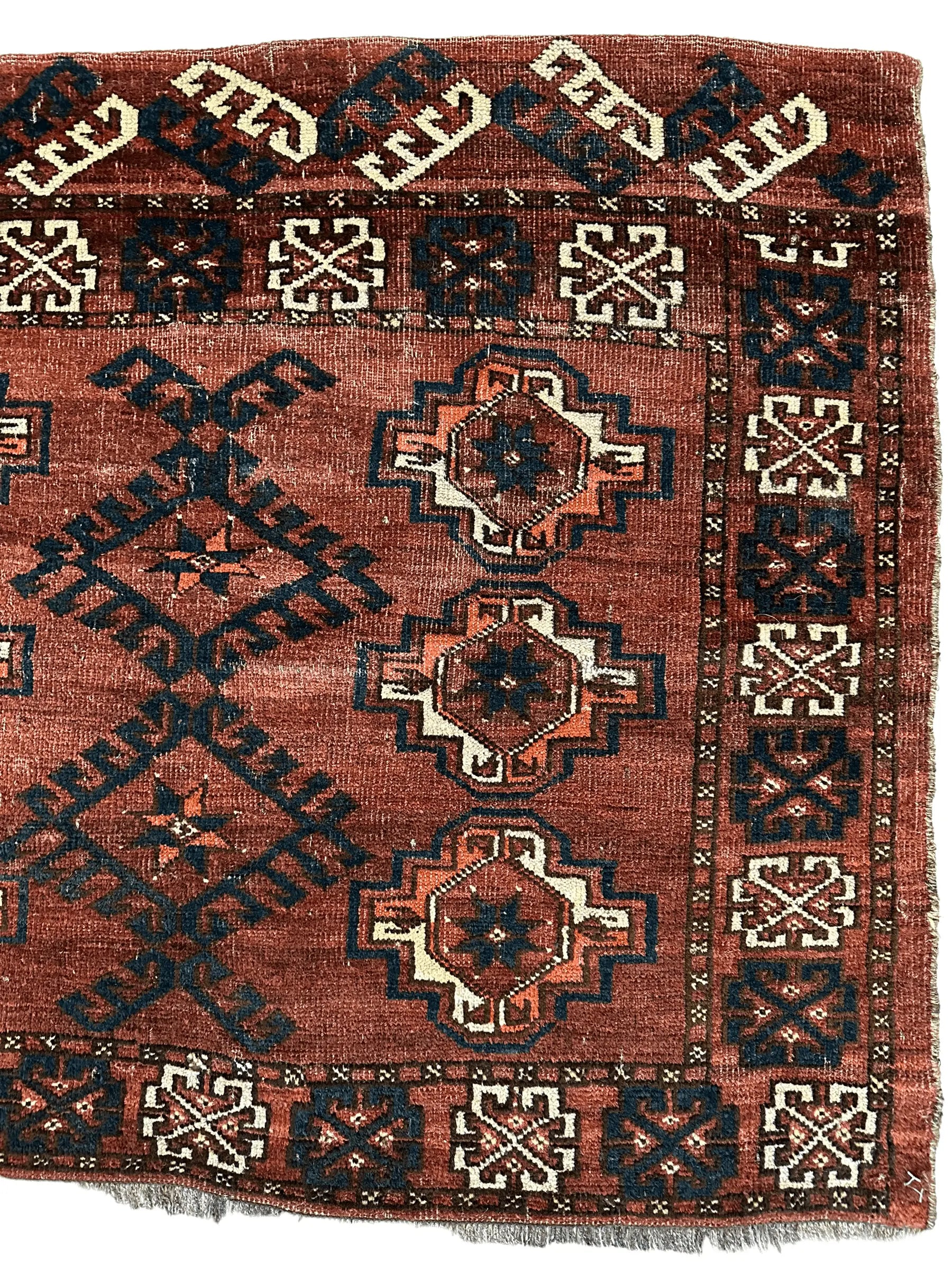 Antique Kizil Ayak Turkoman Chuval, Juval Rug 60"×34” Rugistan