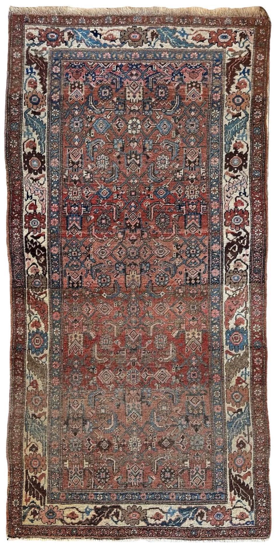 Antique Late 19th Century Persian Kurdish Gholtogh Rug 4 x 7 Rugistan