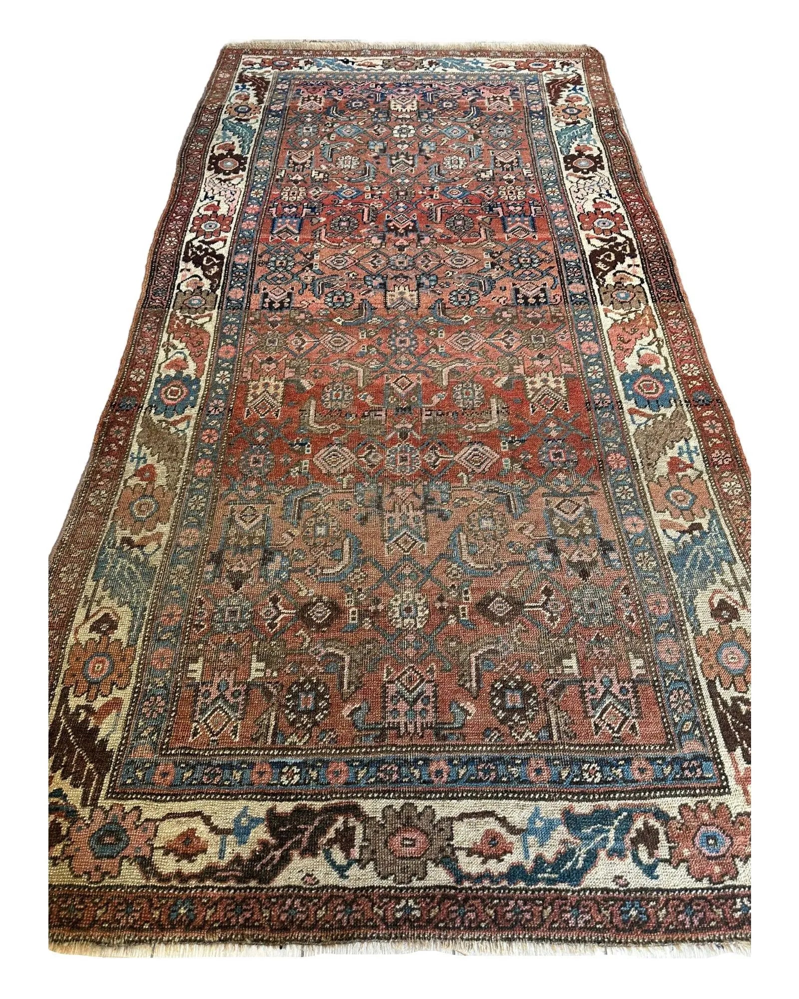 Antique Late 19th Century Persian Kurdish Gholtogh Rug 4 x 7 Rugistan